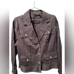 Chico's Dark Brown Denim Jacket SZ 3